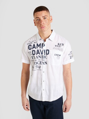 CAMP DAVID Regular Fit Hemd in Weiß: Vorderseite