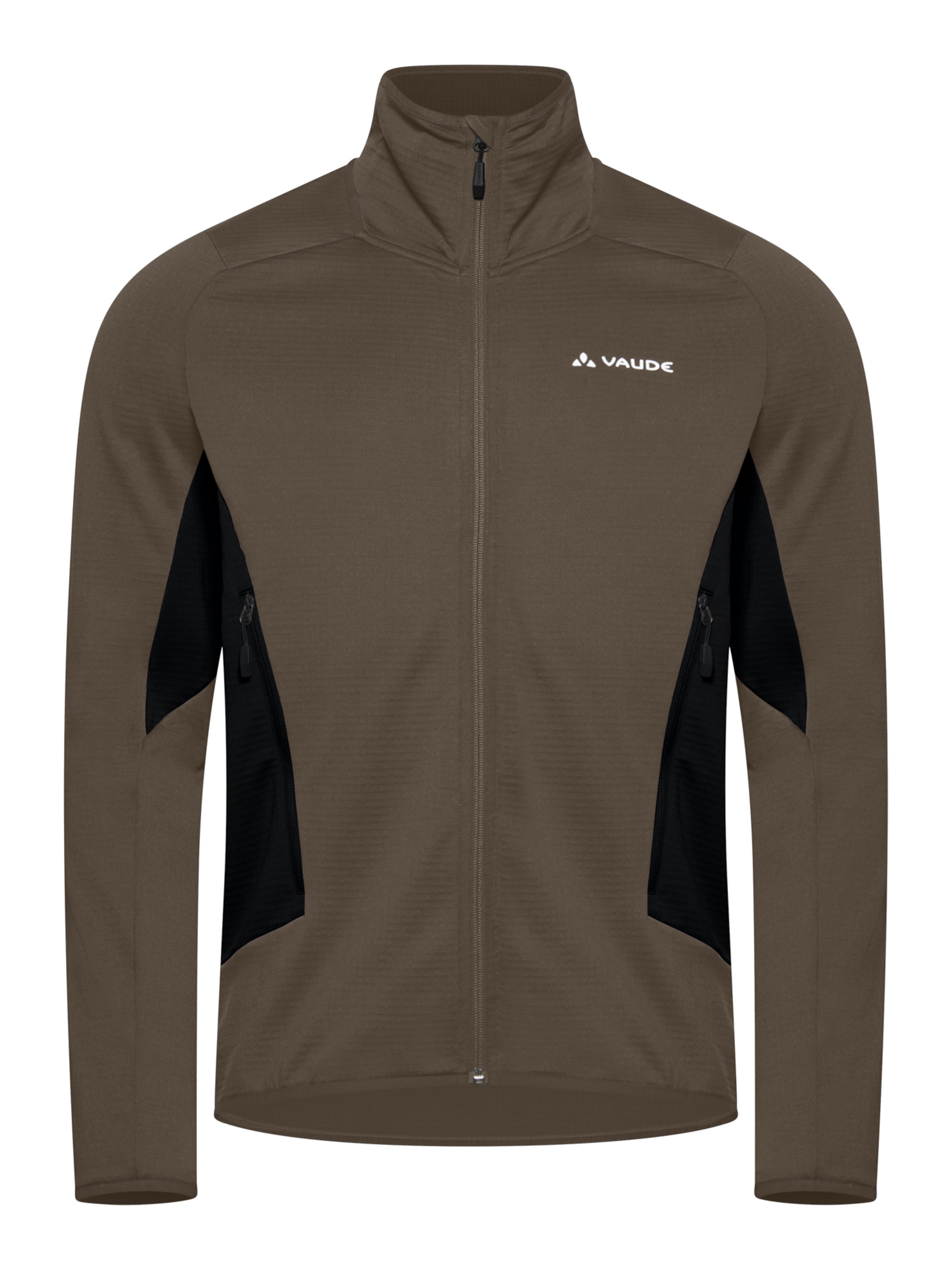 VAUDE Athletic fleece jacket 'Monviso' in Brown: front
