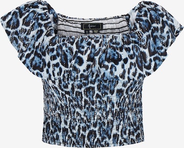 Haut faina en bleu : devant