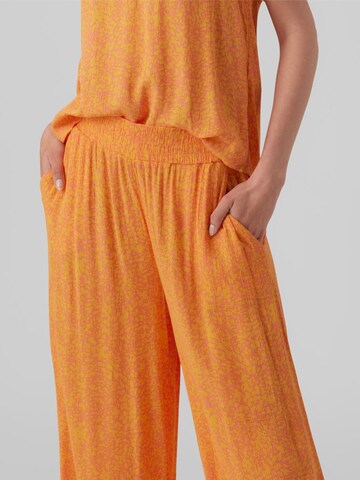 VERO MODA Wide leg Pants 'Menny' in Orange