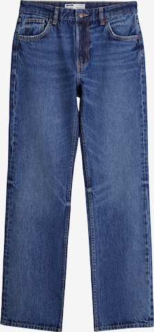 Bershka Regular Jeans in Blauw: voorkant