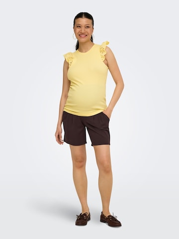 Only Maternity - regular Pantalón plisado 'OLMPoptrash' en marrón