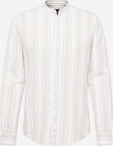 Only & Sons Regular fit Button Up Shirt 'CAIDEN' in Beige: front