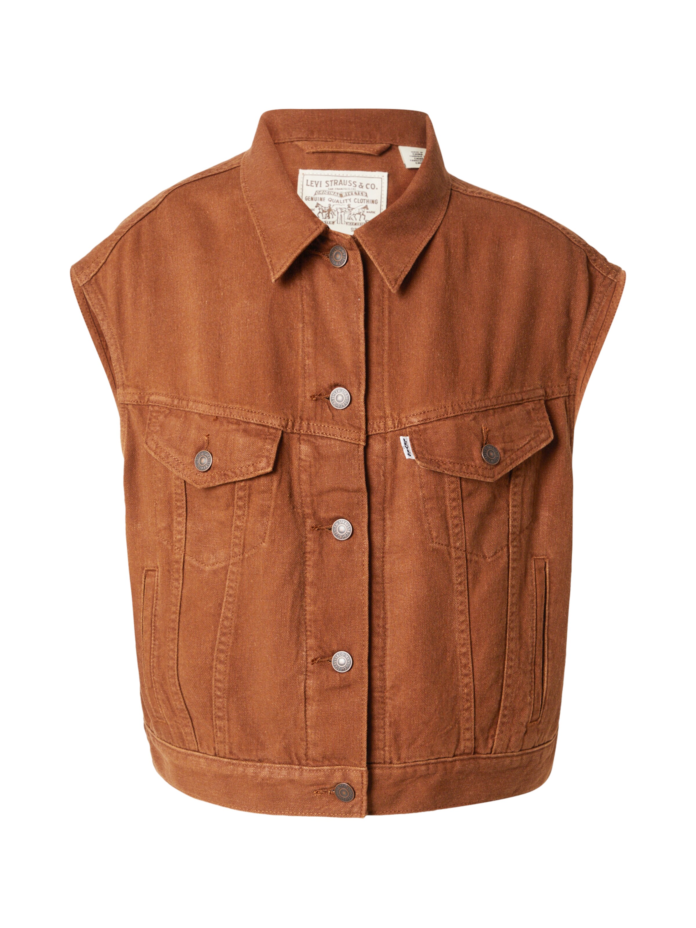 LEVI'S ® Weste 'SHRUNKEN 90S VEST STOP FLAXING IN LINEN DENIM' in ...