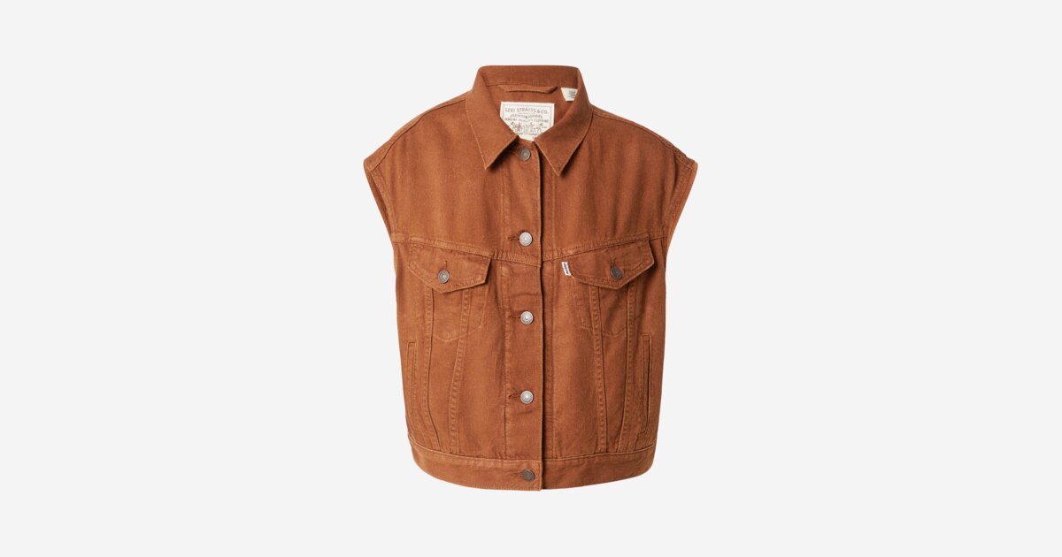 Flaxing LEVI'S ® Weste 'SHRUNKEN 90S VEST STOP FLAXING IN LINEN DENIM' in ...