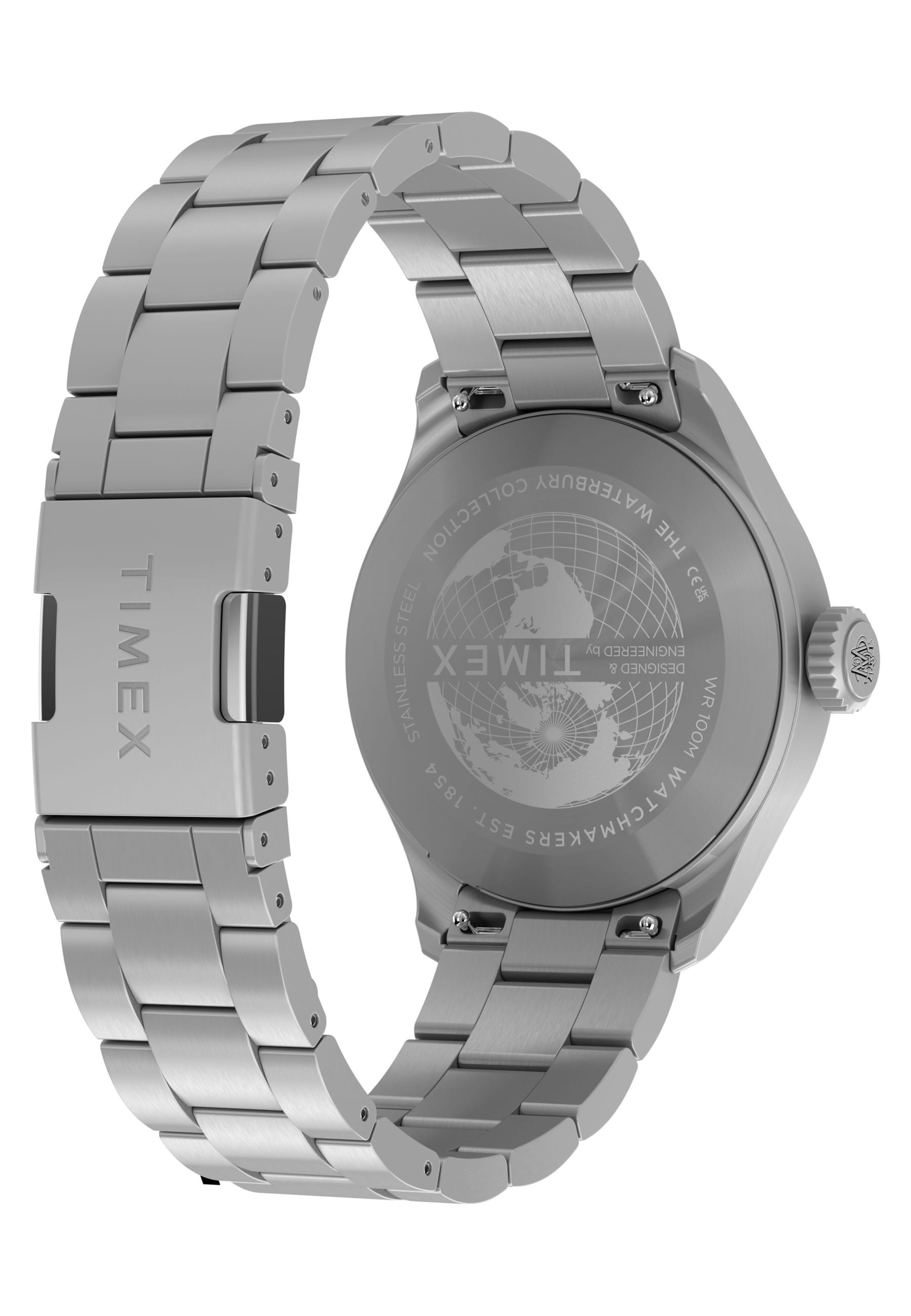 Montre à affichage analogique TIMEX en argent