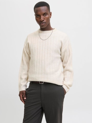 Pull-over 'JJEBRADLEY CARTER' JACK & JONES en beige : devant