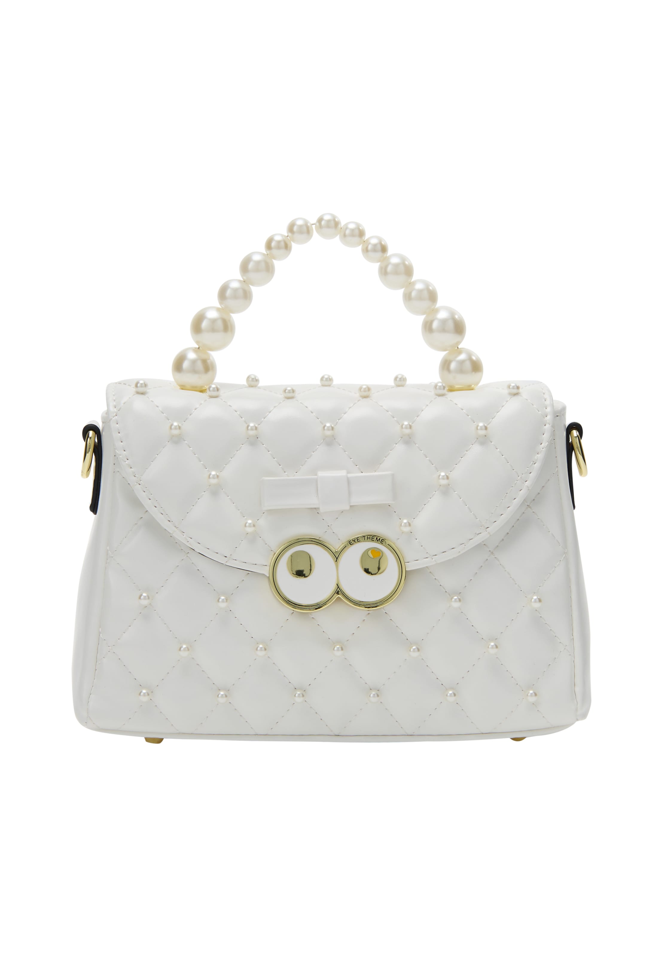 balts MYMO Rokassomiņa 'Pop Eyatheme': no priekšpuses