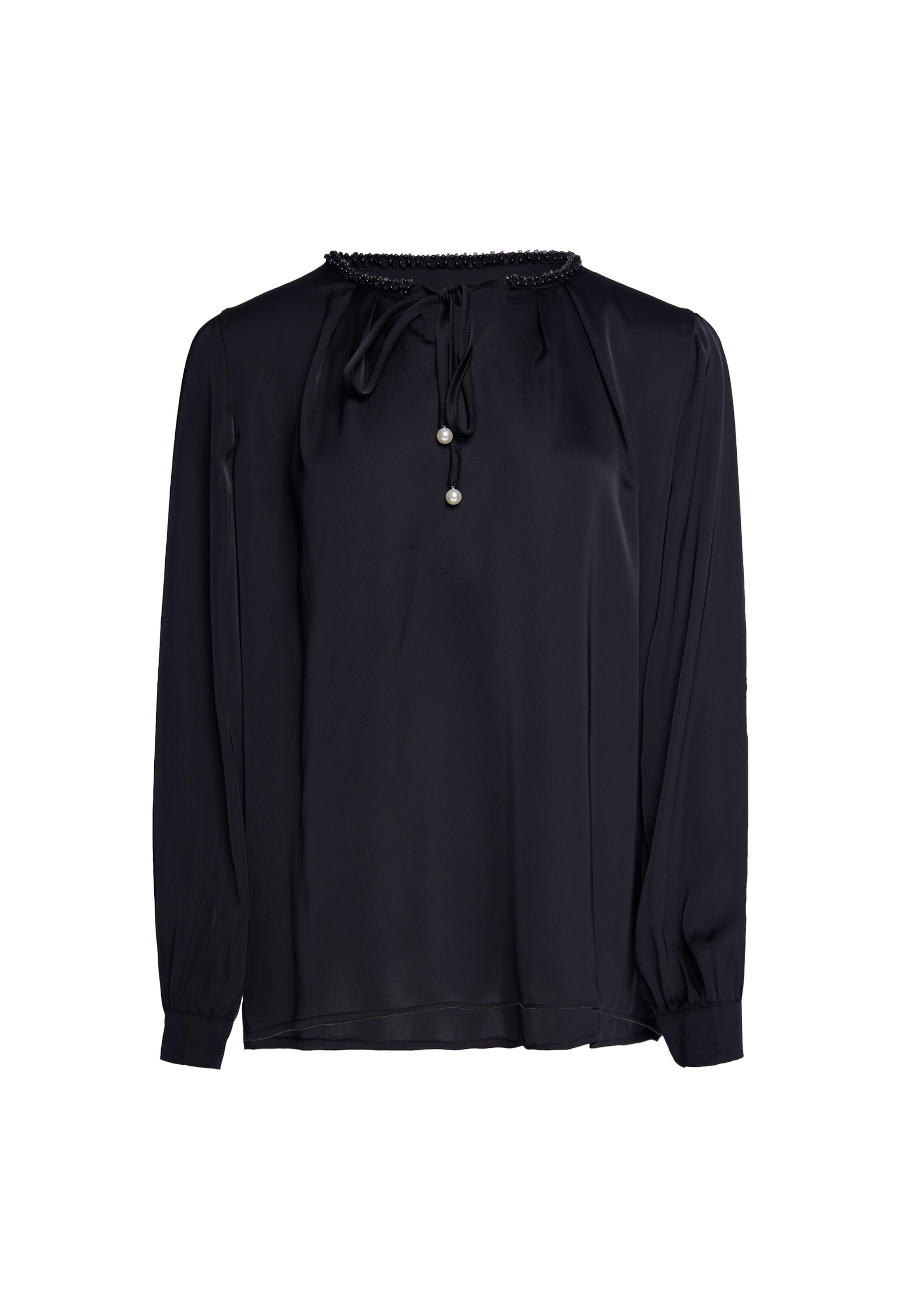usha BLACK LABEL Blouse in Zwart: voorkant