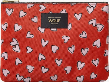 Wouf Toiletry Bag in Red: front
