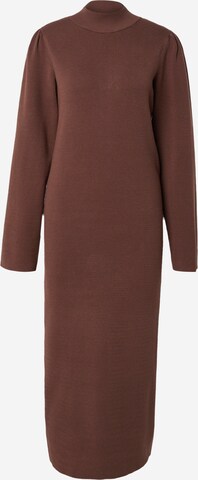 YASPletena haljina 'YASFonny' - smeđa boja: prednji dio