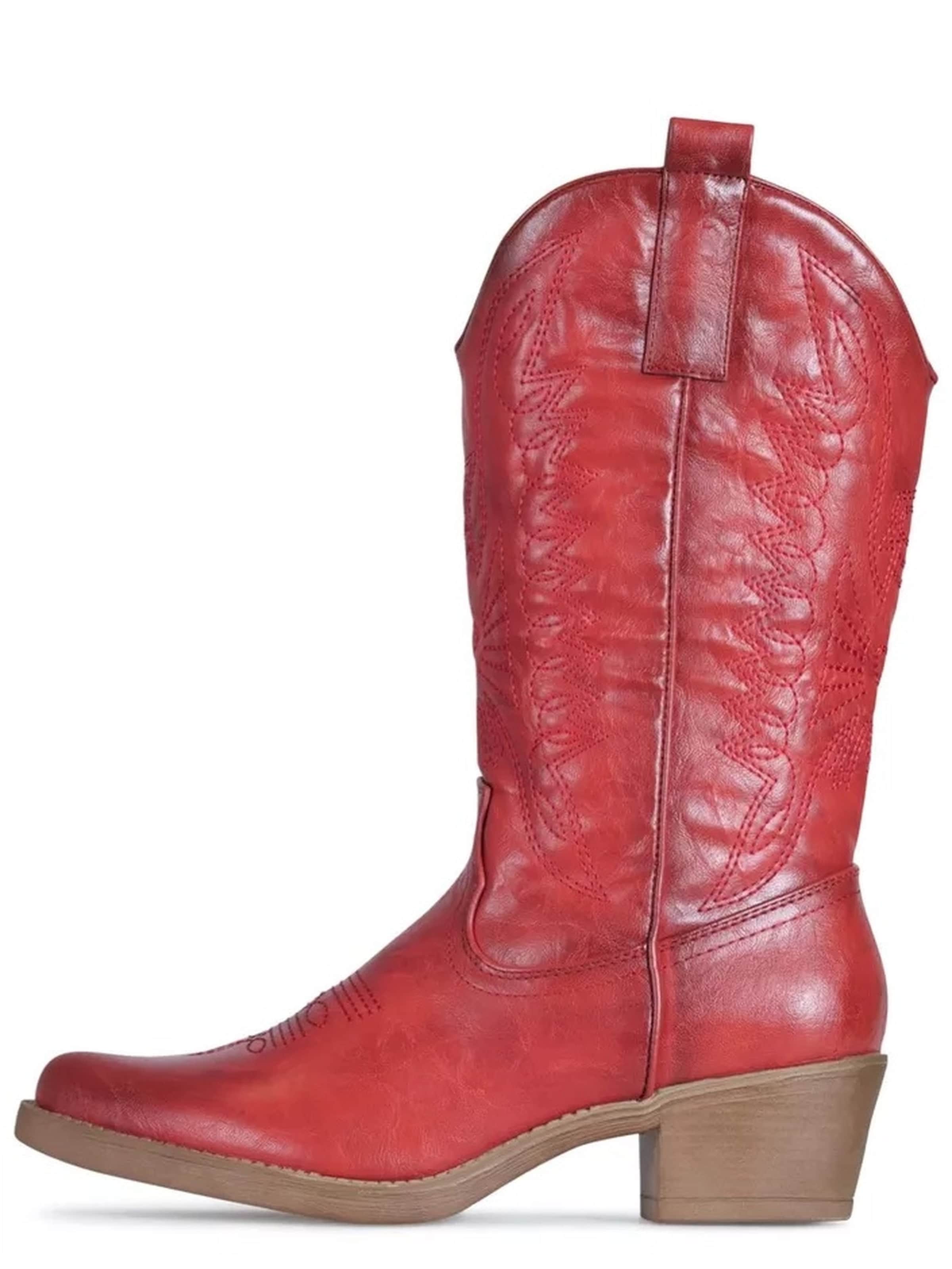 Bottes de cowboy Smile Favorites en rouge : devant