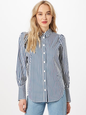 FRAME Blouse in Blue: front