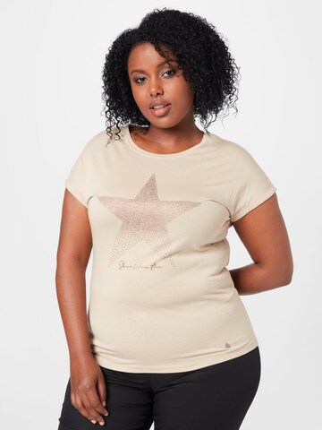 Key Largo T-Shirt 'GALAXY' in Beige: predná strana