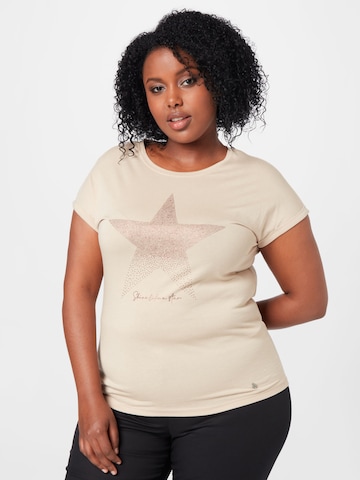 Key Largo Shirt 'GALAXY' in Beige: voorkant