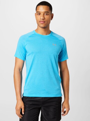 UNDER ARMOUR Functioneel shirt 'Streaker' in Blauw: voorkant