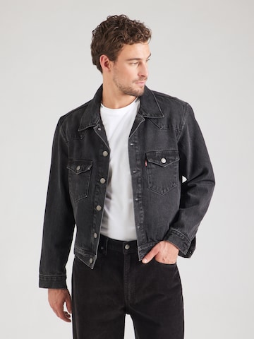 LEVI'S ® Kevad-sügisjope 'Western Trucker', värv must: eest vaates