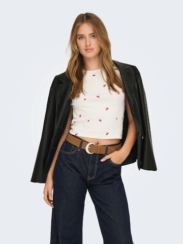 ONLY Футболка 'ONLFENJA' в Белый