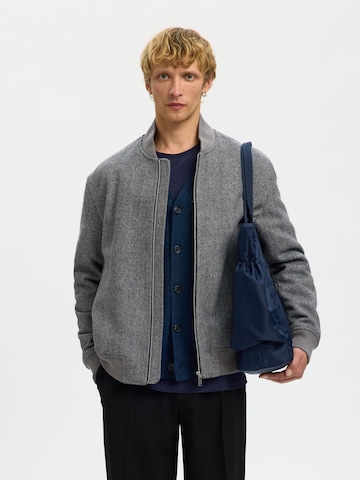 SELECTED - Chaqueta de entretiempo en gris: frente