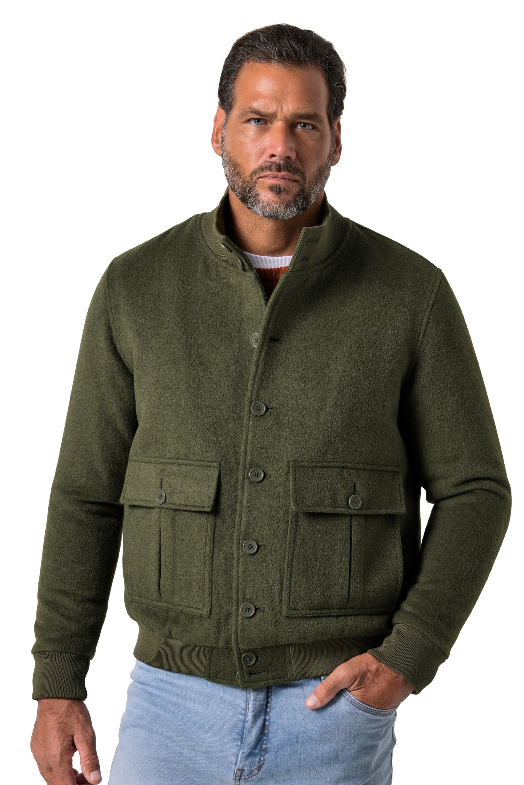 JP1880 Übergangsjacke in Grün: Vorderseite