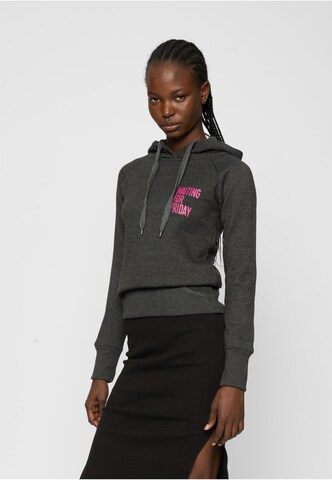 Merchcode Sweatshirt 'Waiting For Friday' in Grey: front