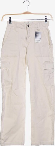 HOLLISTER Pants in XXS in White: front