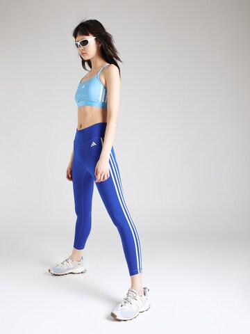 ADIDAS PERFORMANCE - Skinny Pantalón deportivo 'Essentials 3-Stripes' en azul