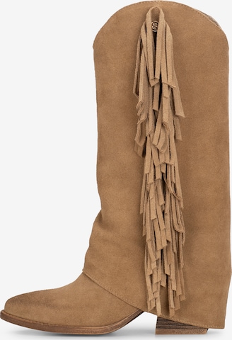 Haboob Laarzen 'Elodie' in Bruin: voorkant