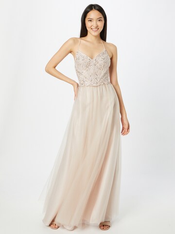 Laona Evening Dress in Beige: front