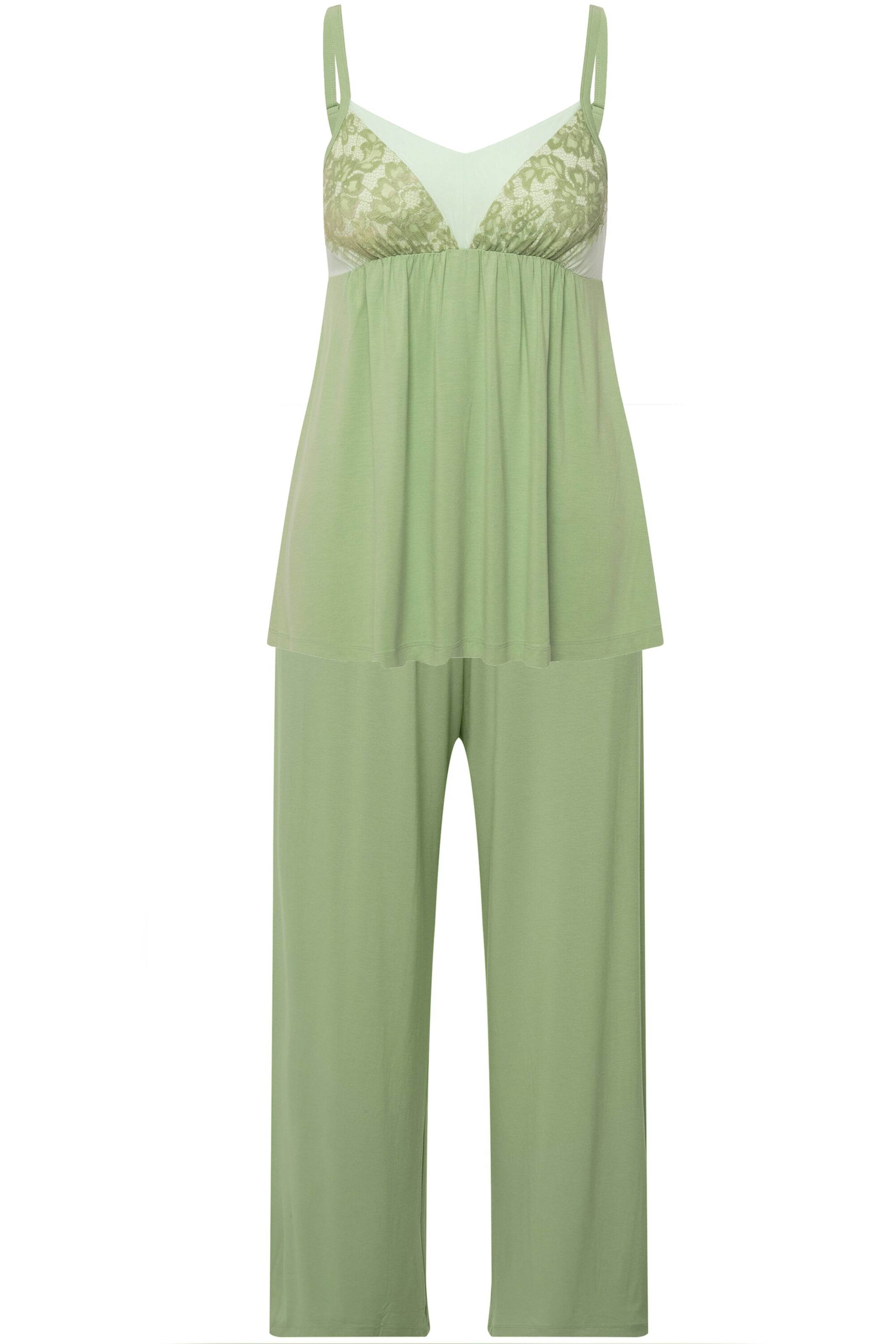 Ulla Popken Pyjama in Grün: Vorderseite