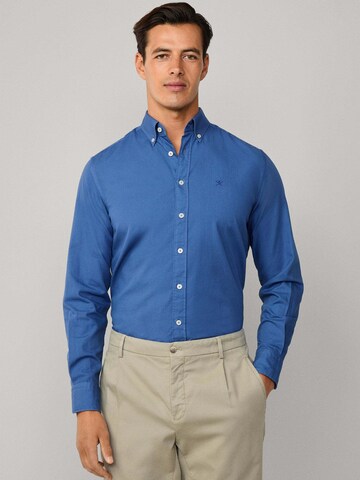 Hackett London Regular fit Overhemd 'Ess' in Blauw: voorkant