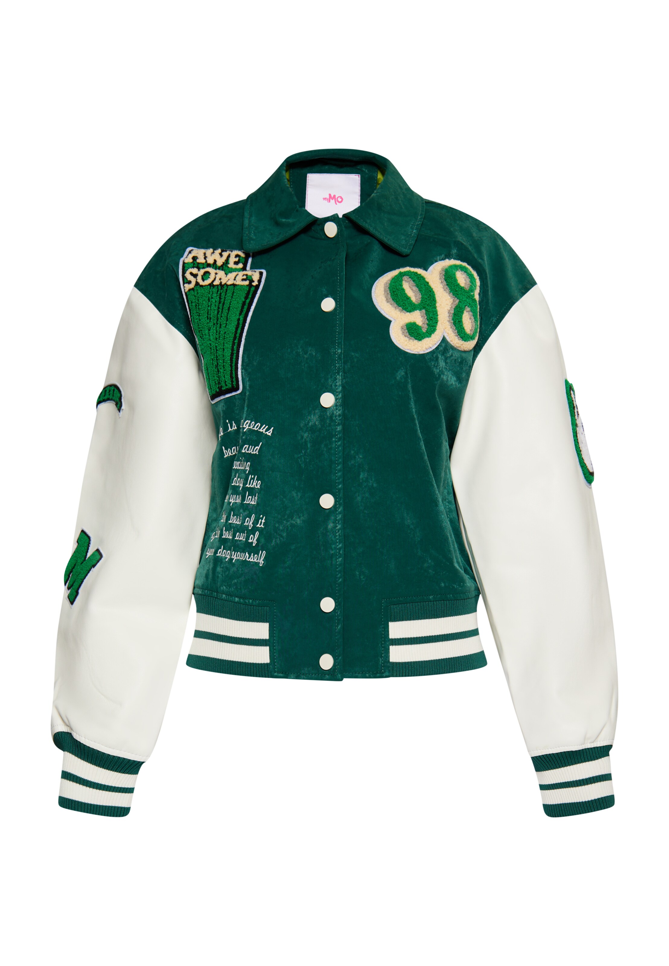 Geacă de primăvară-toamnă de la MYMO pe verde: față