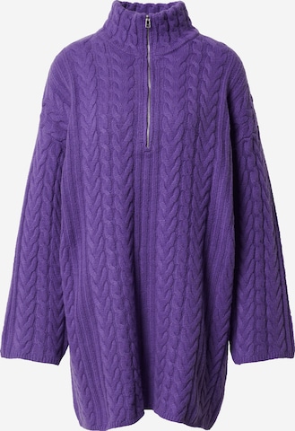 EDITED Knitted dress 'Hanako' in Purple: front