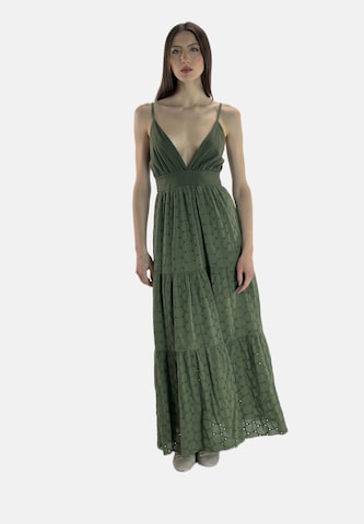 Elara Jurk in Groen: voorkant