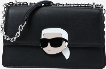 Karl Lagerfeld - Bolso de hombro en negro: frente