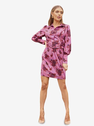 Chi Chi London Shirt Dress in Pink