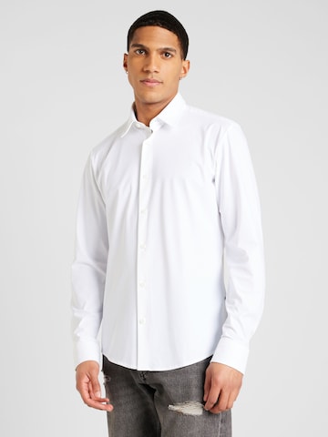 BOSS Black Comfort fit Button Up Shirt 'ROAN' in White: front