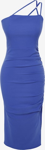 Trendyol Koktejlové šaty – modrá: přední strana
