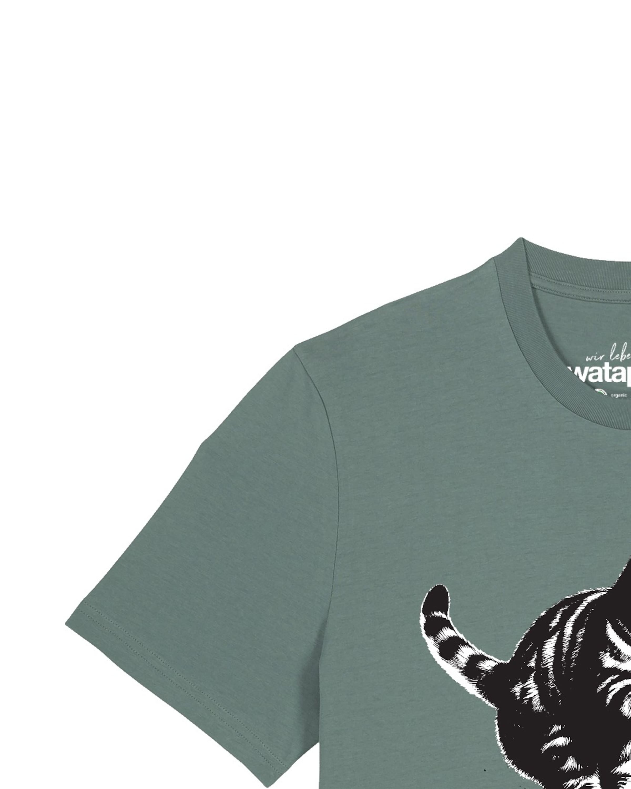 T-Shirt 'Savage cat' Watapparel en vert