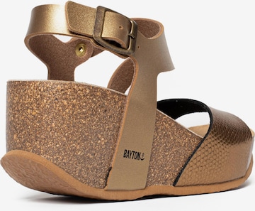 Bayton Sandalen met riem in Goud