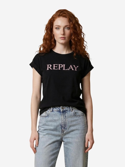 Maglietta 'REGULAR W3473B.000.2660' in XL REPLAY di colore nero, Visualizzazione prodotti