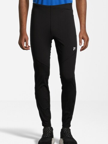 FILA Slimfit Sporthose 'RISHIRI' in Schwarz: Vorderseite