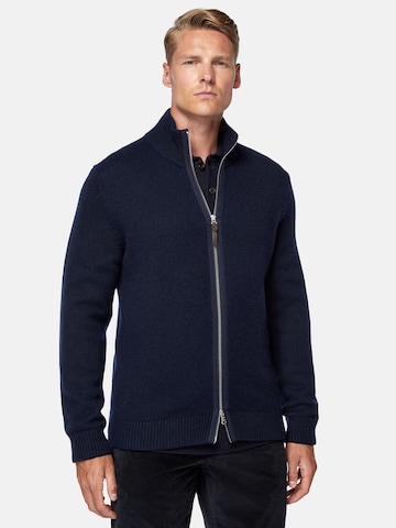 Vestes en maille Boggi Milano en bleu : devant