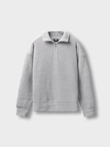 Burocs Pullover 'Knit Half-Zip' in Grau: Vorderseite