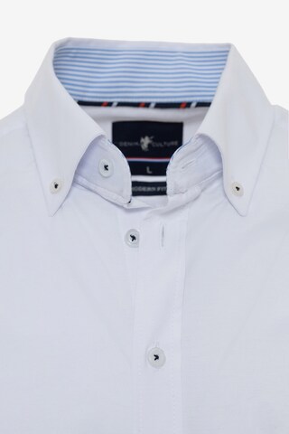 DENIM CULTURE Regular fit Button Up Shirt 'FABRIZIO' in White