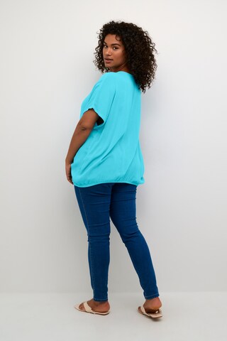 KAFFE CURVE Bluse 'Ami Stanley' in Blau