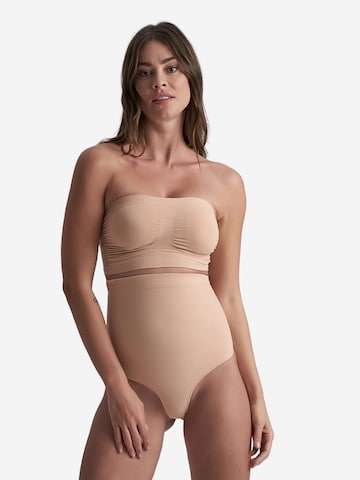 Bye Bra Shapingslip 'Soft Touch Seamless High Waist Thong' in Beige