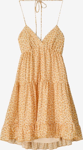 BershkaLjetna haljina - žuta boja: prednji dio