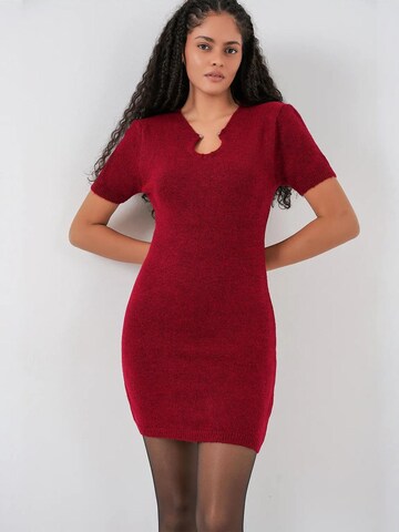 Bigdart Knitted dress in Red: front