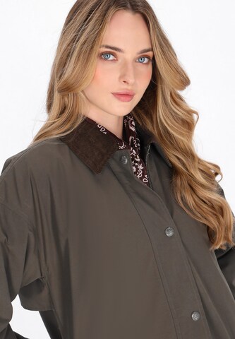 Manteau mi-saison DreiMaster Vintage en vert